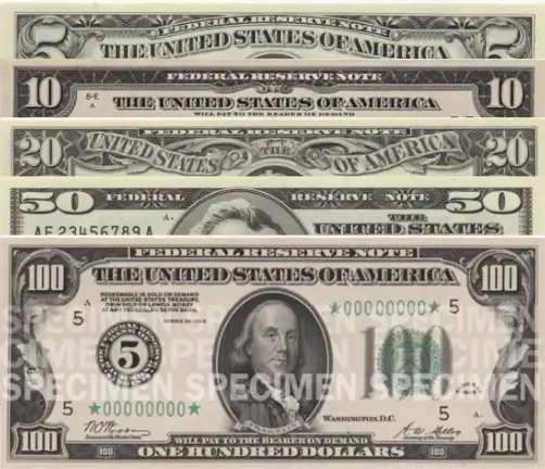 Dólar Americano USD - Notas Antigas